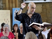 Tim Eriksen bei einem Sacred-Harp-Workshop