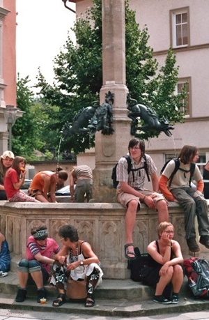 Erfrischung im Güntherbrunnen